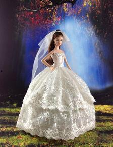 芭比婚纱图片,童话般的婚礼礼服盛宴